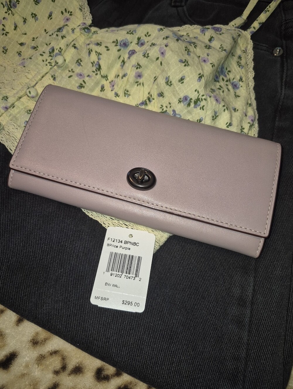 RARE Coach Ice Purple Travel Wallet